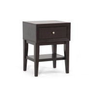 Baxton Studio ST-007-AT Gaston Modern Accent Table and Nightstand in Dark Brown